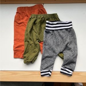 U-shaped pants lot bundle harem pants, cloth diapering 3-6m